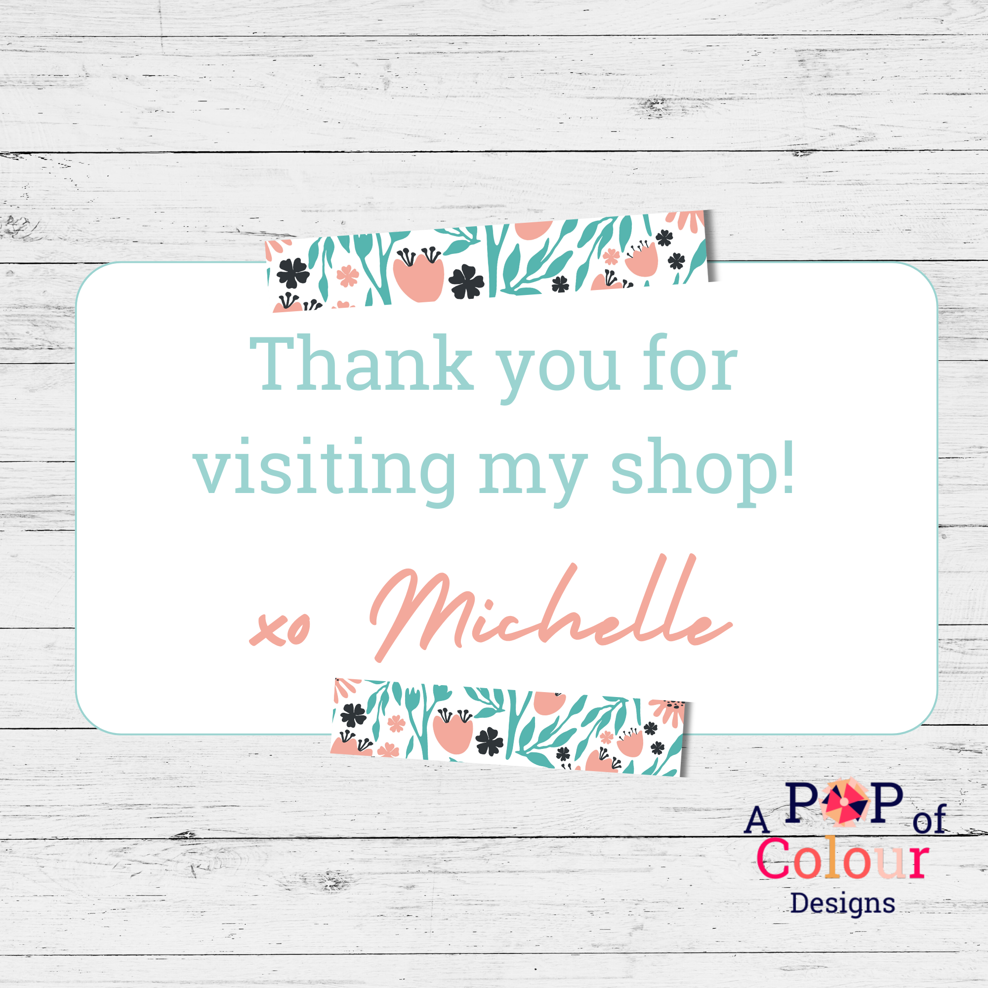 Coral and Teal Flower Pattern Stickers for Your Planner I Printable Stickers | 4-Page Weekly Planner Sticker Kit - Image 10