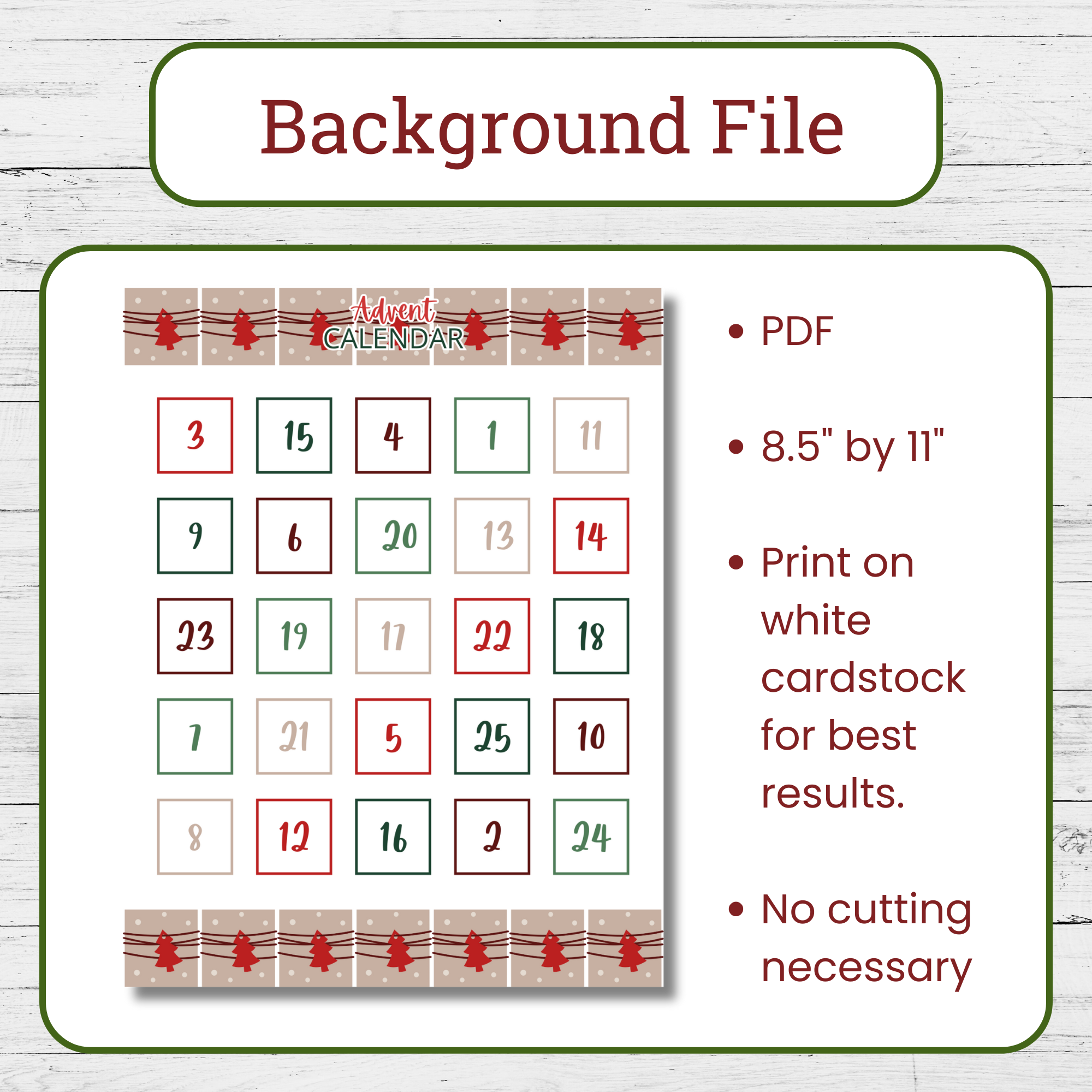 Christmas Gnome Advent Calendar 2026 – Printable Holiday Countdown Stickers for Christmas Planners - Image 5