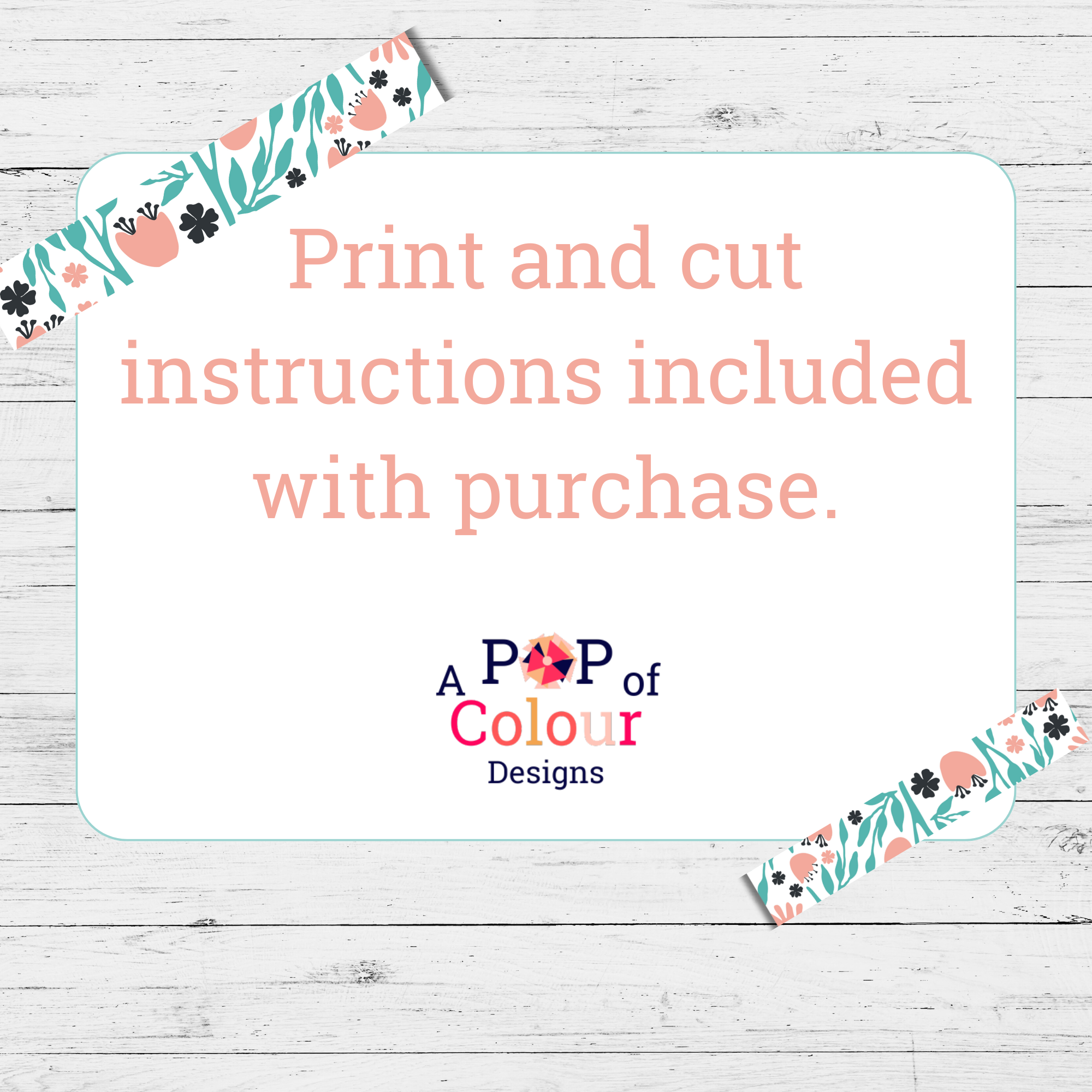 Coral and Teal Flower Pattern Stickers for Your Planner I Printable Stickers | 4-Page Weekly Planner Sticker Kit - Image 8