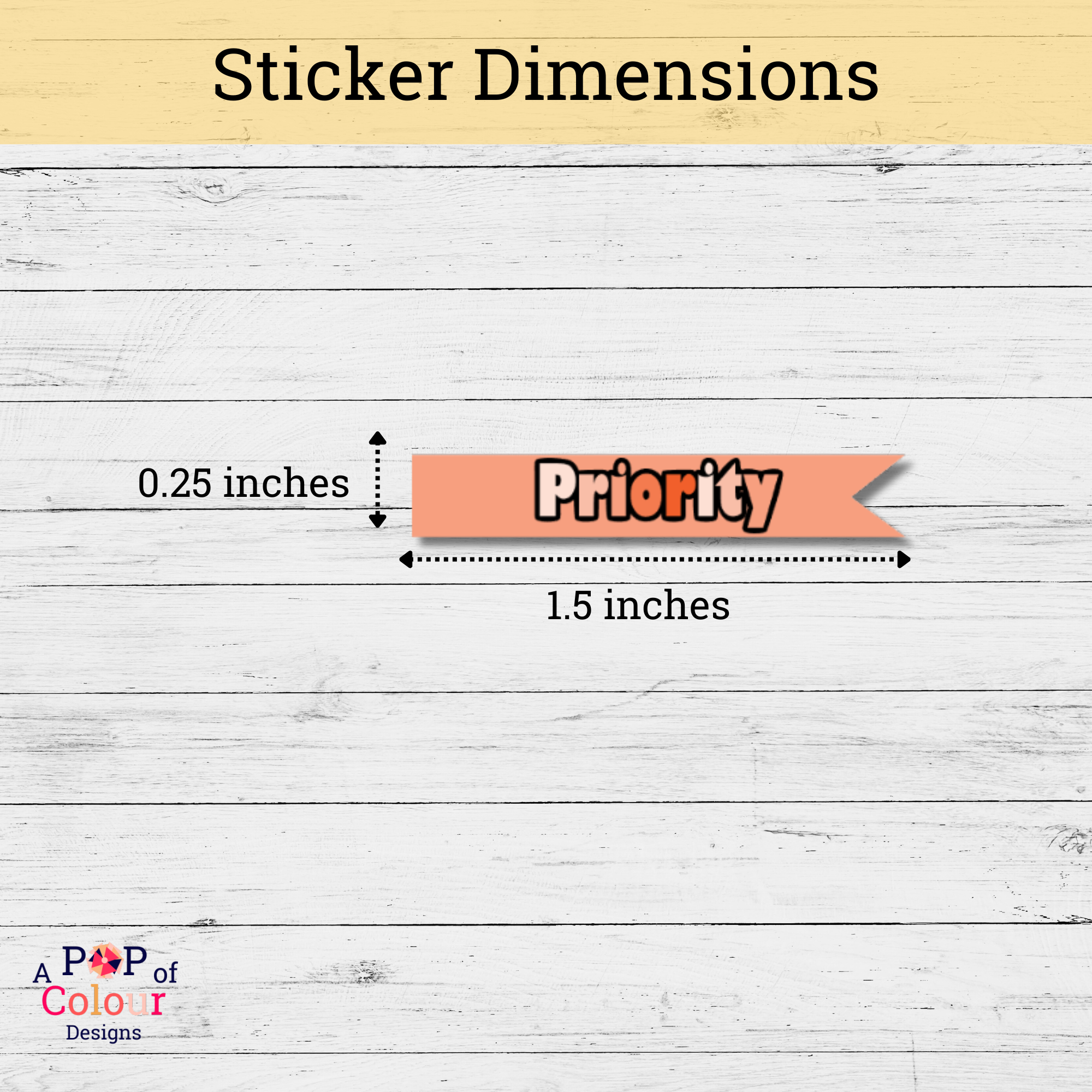 Rainbow Planner Stickers: Functional Header Labels (PDF, PNG, Cut Files) - Image 5