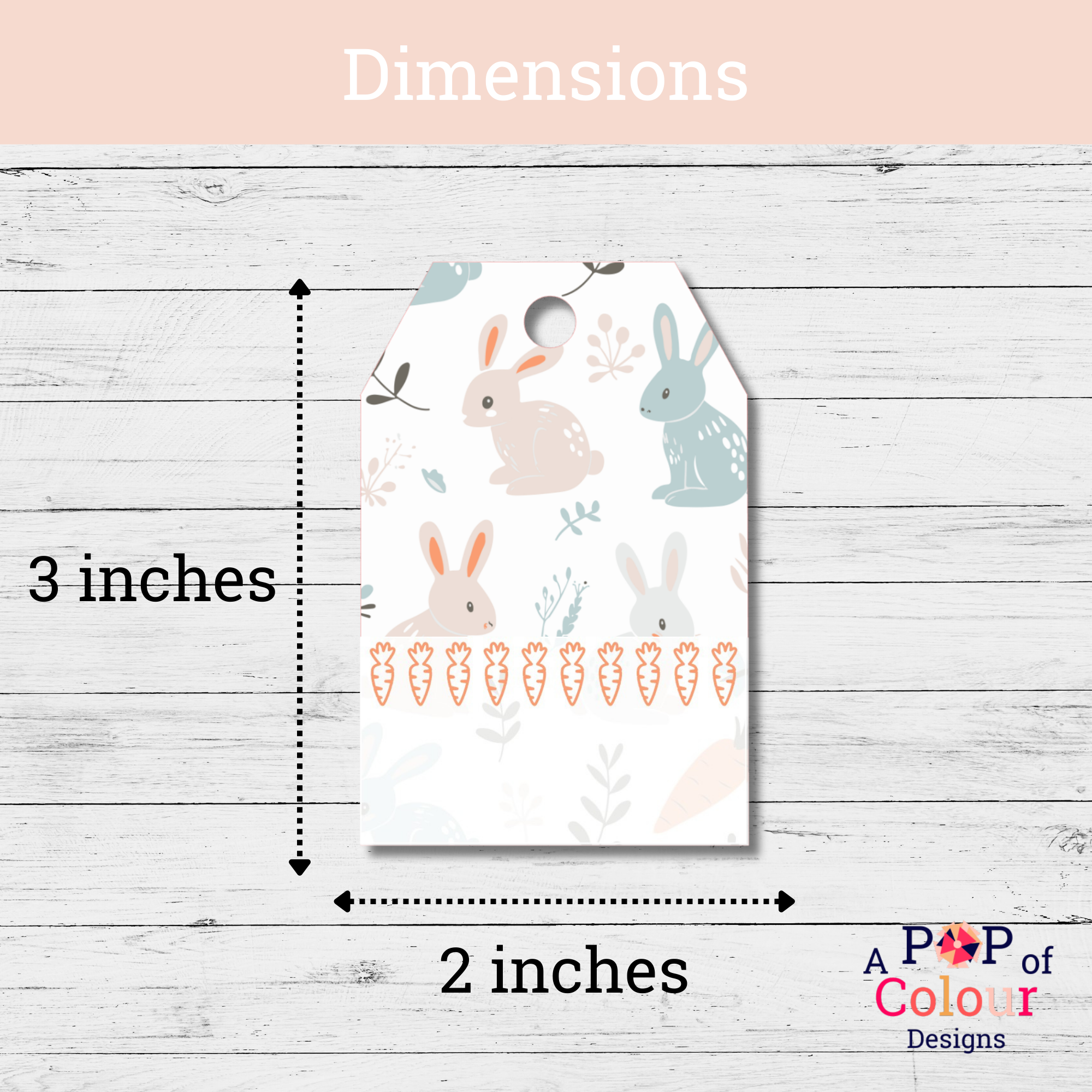 Editable Easter Basket Name Tags: Bunny Gift Tag Stickers (Canva Template) - Image 5