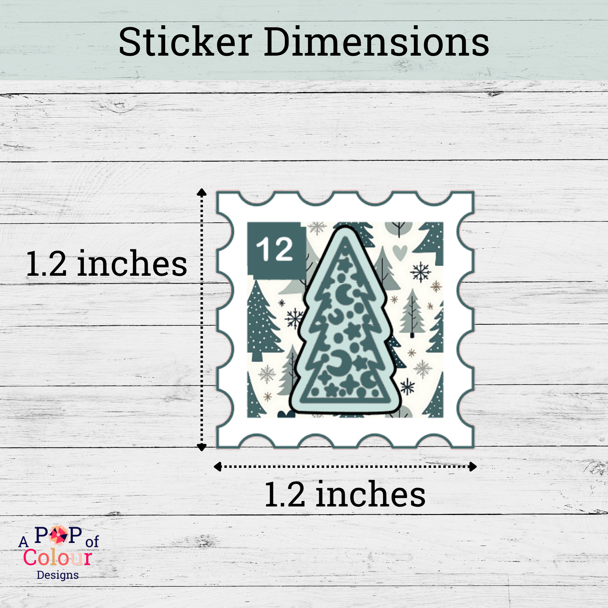 Nordic Christmas Tree Advent Calendar Stickers: Printable DIY Kit (Digital Download)) - Image 4