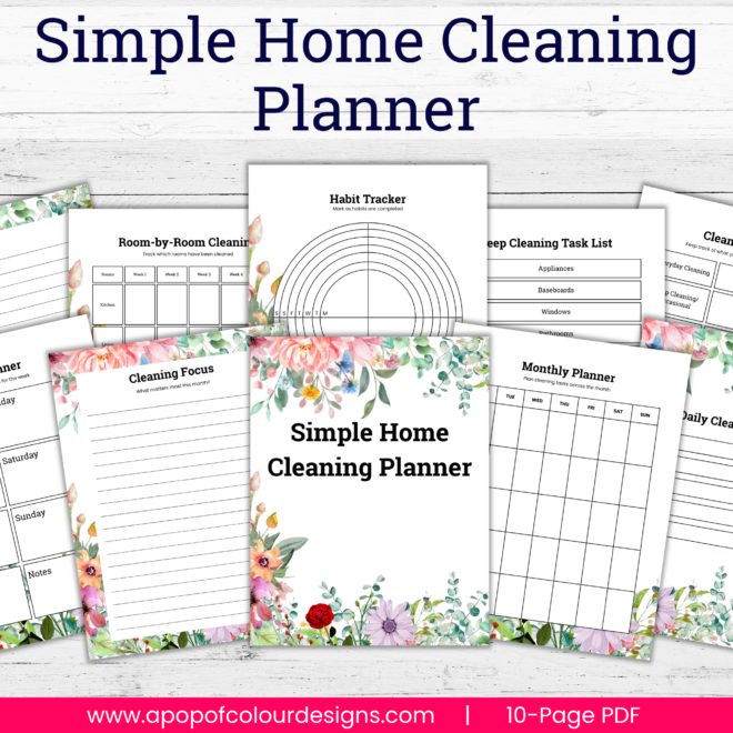 Simple Home Cleaning Planner