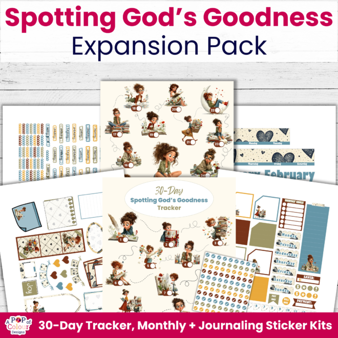 Spotting God's Goodness Expansion Pack: 30-Day Tracker and Sticker Collection