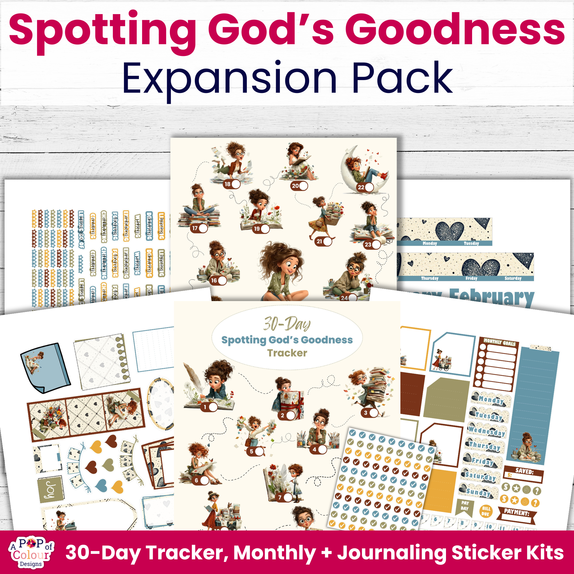 Spotting God's Goodness Expansion Pack: 30-Day Tracker and Sticker Collection