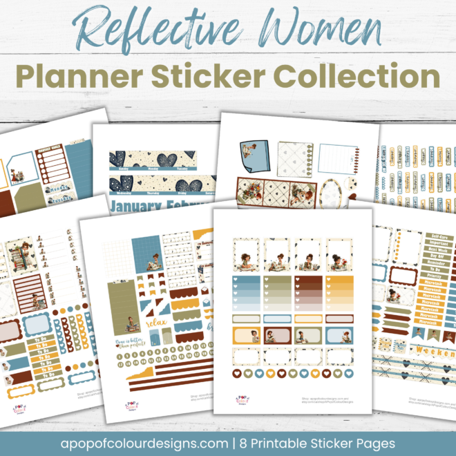 Reflective Women Planner Sticker Collection