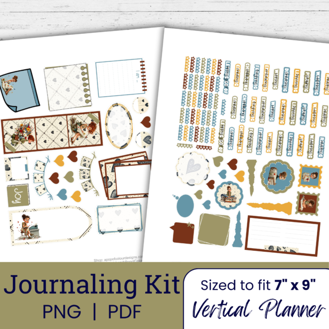 Reflective Journaling Women Journaling Sticker Kit (Printable)